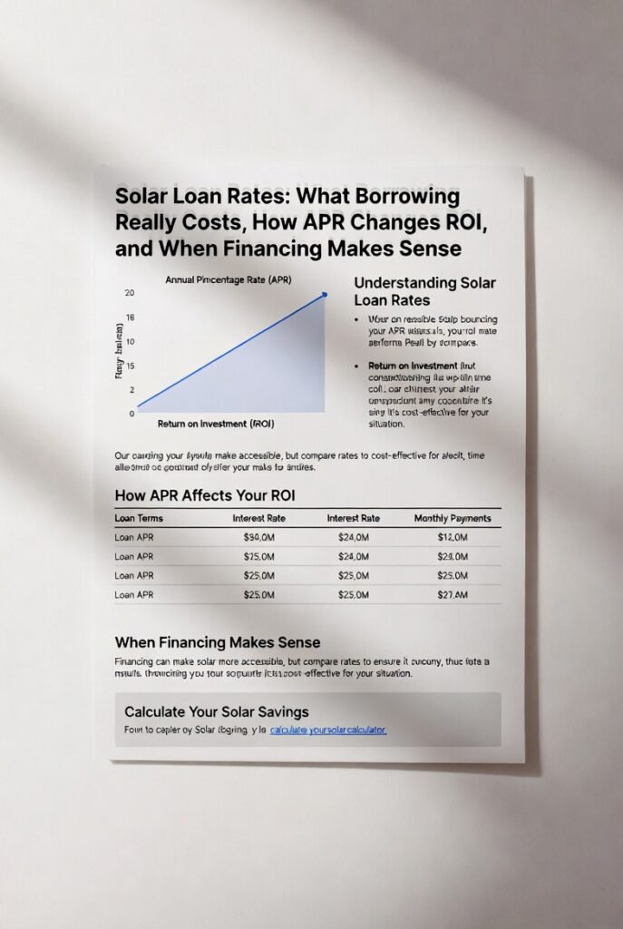 Solar loan rates