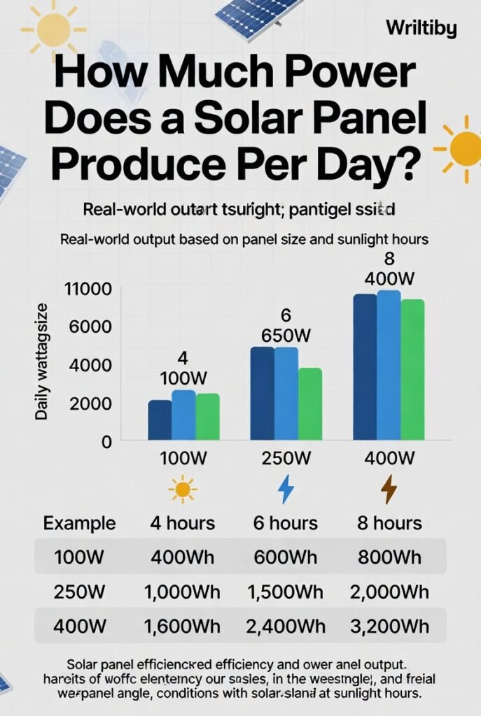 How Much Power Does a Solar Panel Produce Per Day