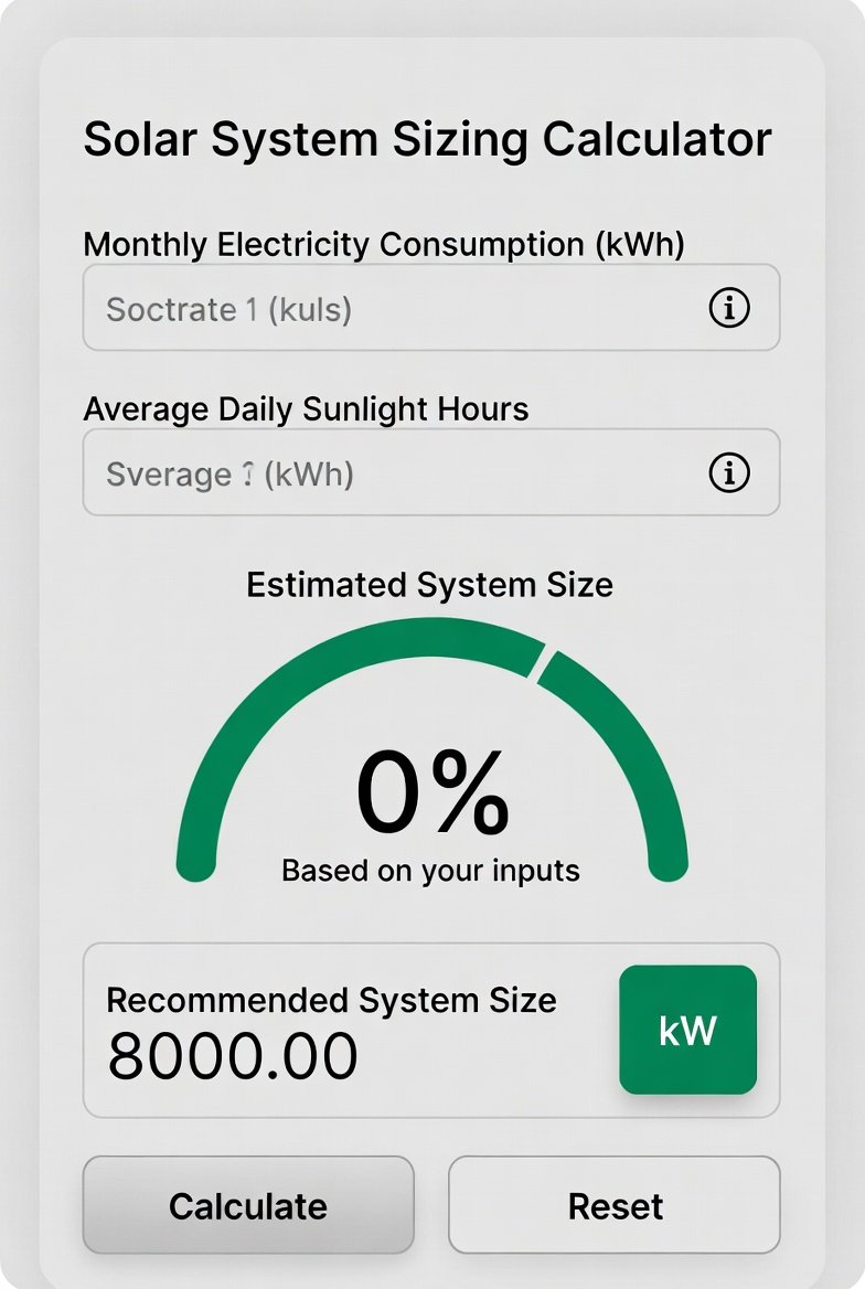 Solar System Sizing Calculator: How to Estimate the Right Solar System Size for Your Home